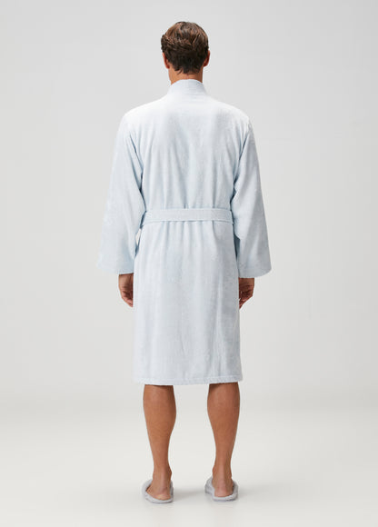 Verona Bambu Erkek Bornoz Buz Mavi