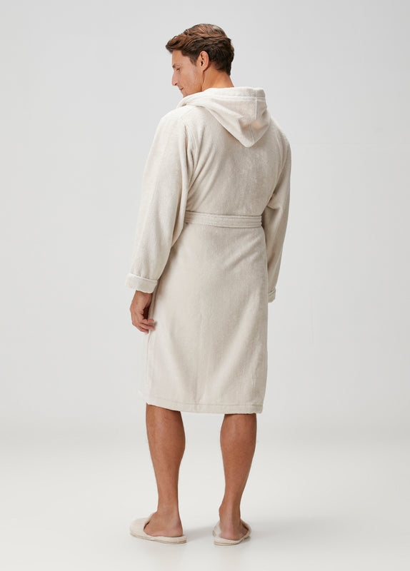 Miro %100 Pamuk Bornoz Takımı Bej