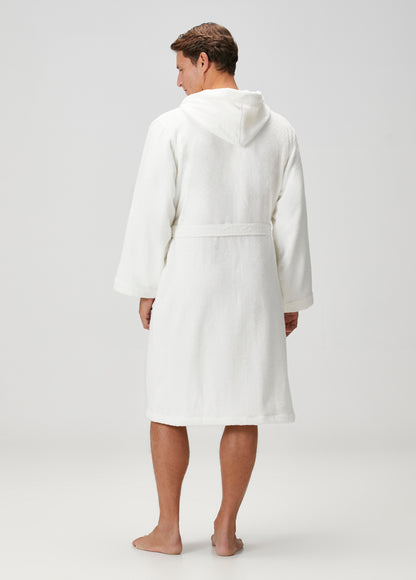 Miro %100 Pamuk Erkek Bornoz Ekru