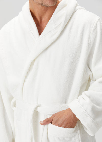 Miro %100 Pamuk Erkek Bornoz Ekru
