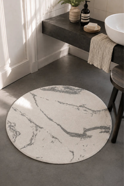Marmera Round Bath Mat 70x70 Dark Grey
