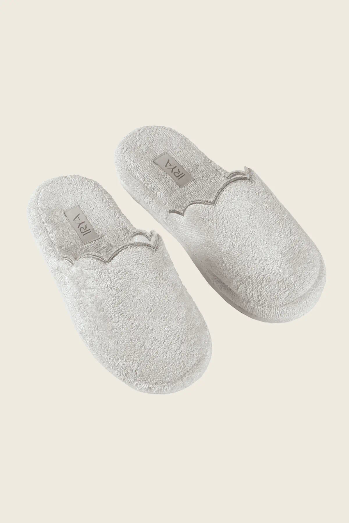 Lindy Bamboo Thick Sole Towel Slippers Cool Gray