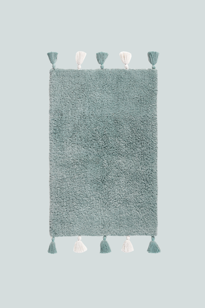 Loli Tekli %100 Pamuk Banyo Paspası 50x80 Cm Pudra Mavi