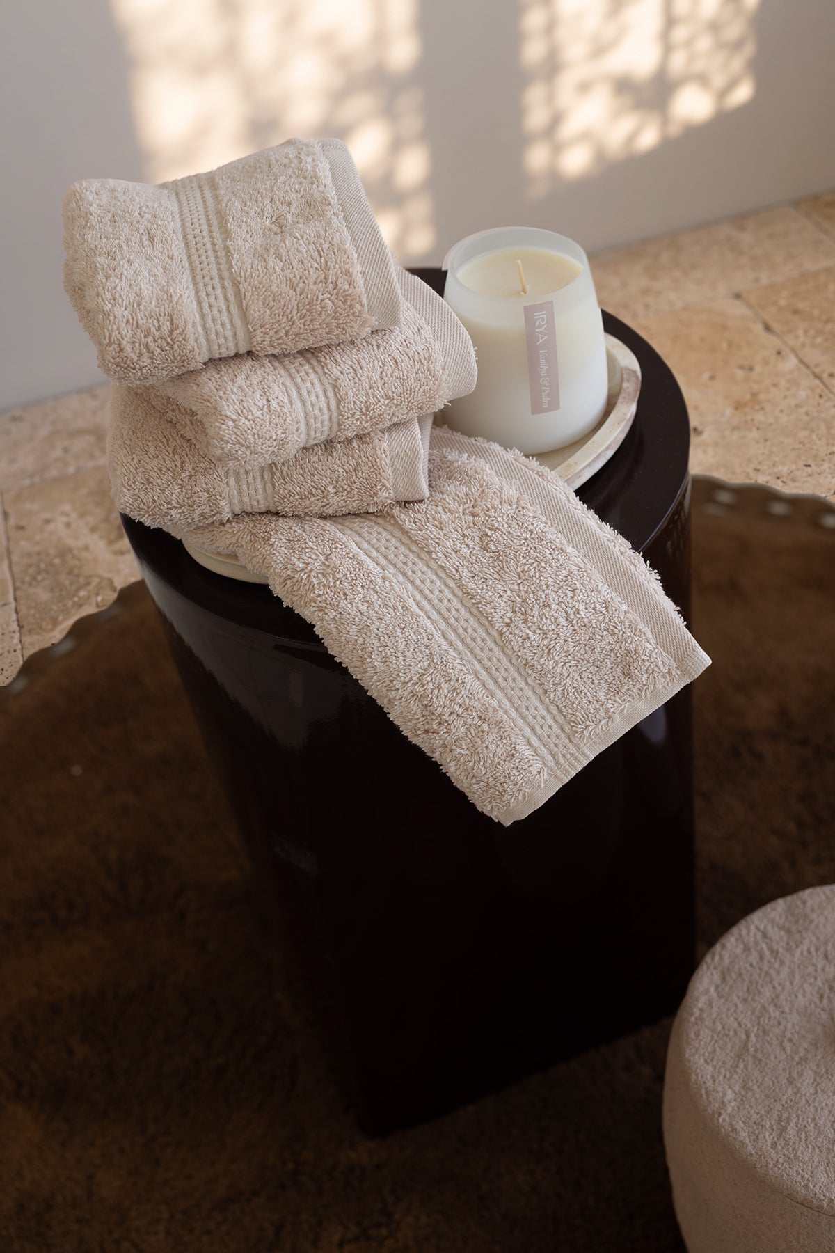 Mısır %100 Mısır Pamuğu  Havlu Seti Oyster Beige