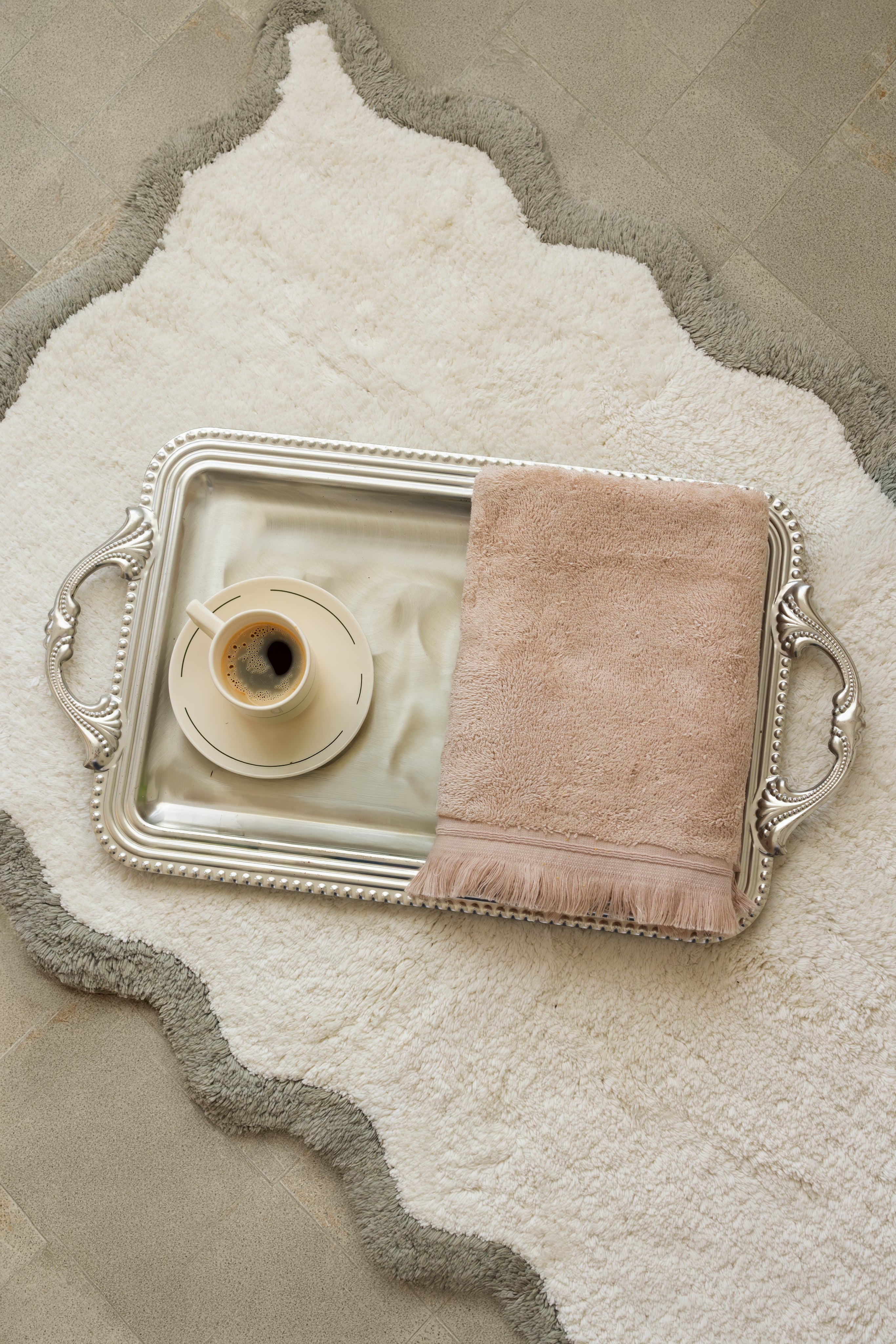Scallop Tekli Banyo Paspası Bambu 60x100 Yeşil