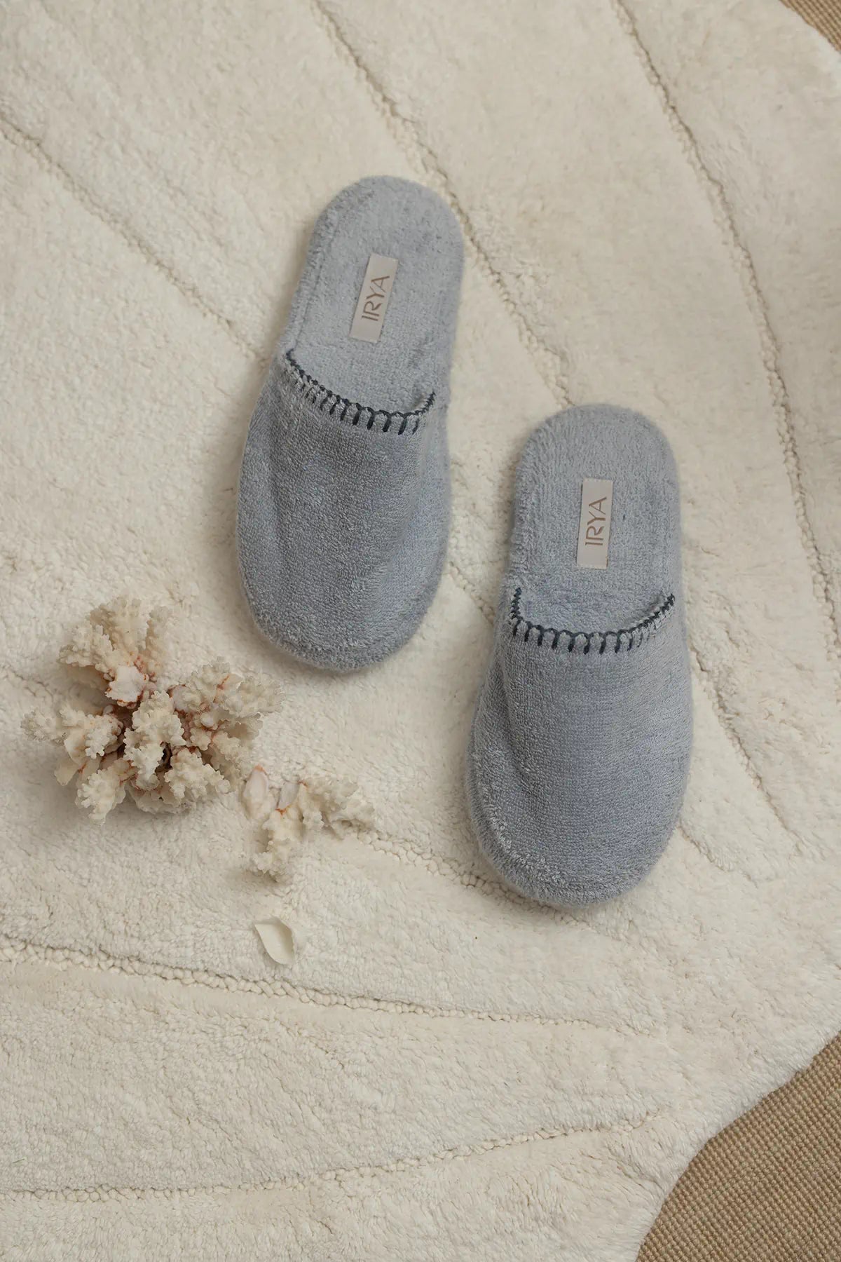 Shadow Unisex Thick-Soled Terry Slippers Misty Blue