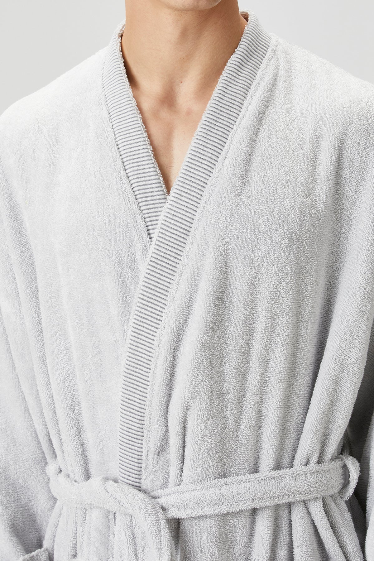 Marble %100 Pamuk Erkek Bornoz Gri