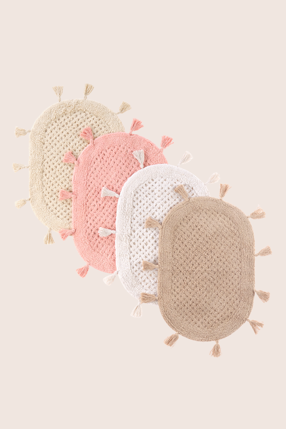 Lampetie | Elora Tekli Banyo Paspası  40x60 Ekru