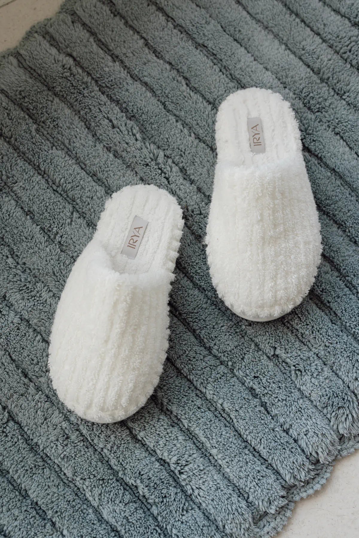 Ege %100 Pamuk Unisex Kalın Tabanlı Havlu Terlik Bright Ecru