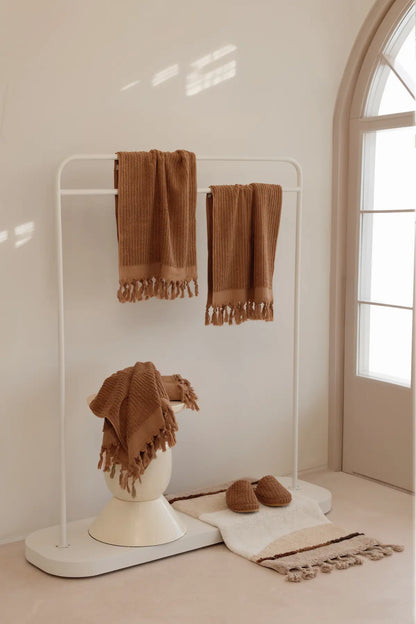 Ege %100 Pamuk Unisex Kalın Tabanlı Havlu Terlik Warm Clay