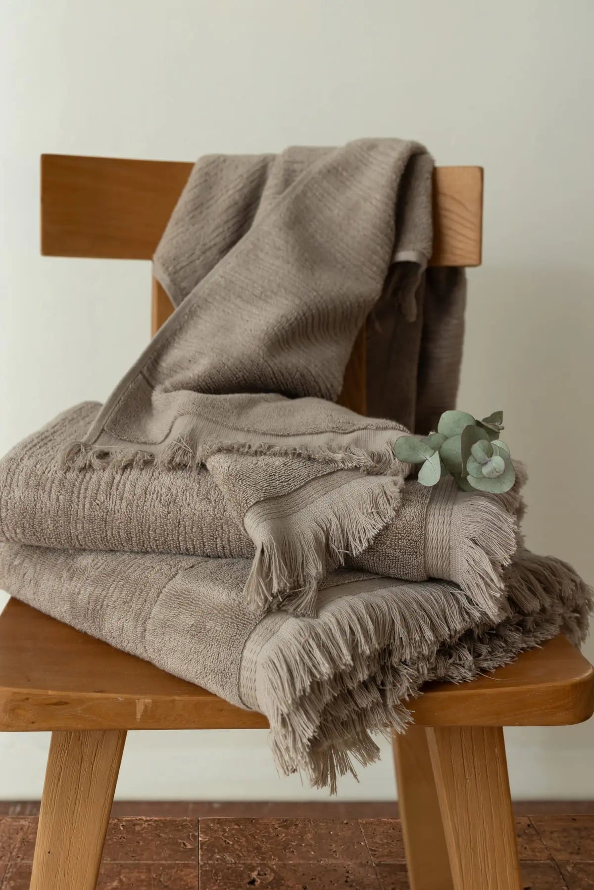 Fiona %100 Pamuk Havlu 70x140 cm Smoke Taupe