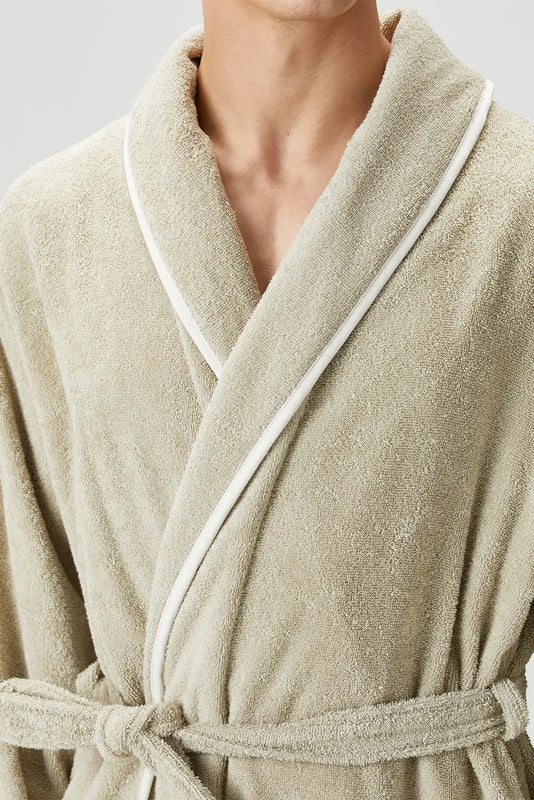 Allesi %100 Pamuk Bornoz Takımı Mint