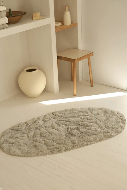 Allesi Tekli Banyo Paspası %100 Pamuk 65x115 Yeşil