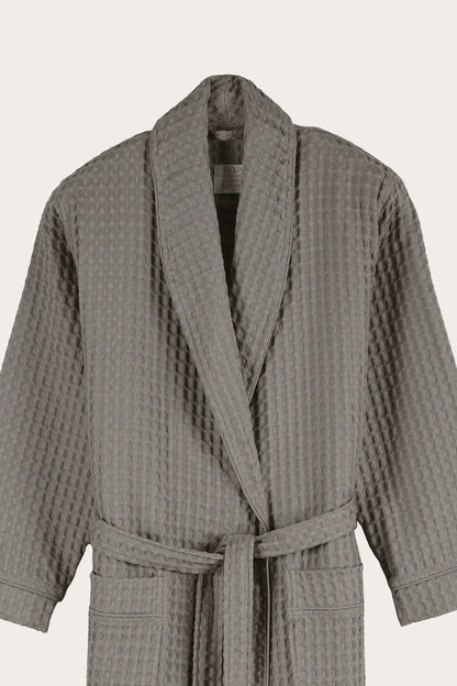 Aura Waffle Kadın Bornoz Gri