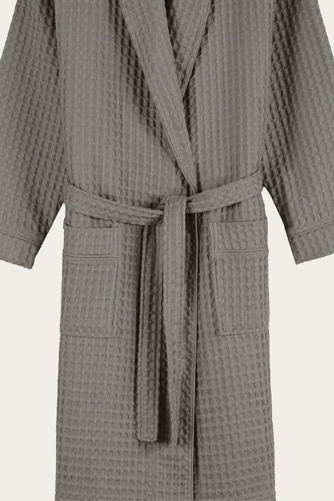 Aura Waffle Kadın Bornoz Gri
