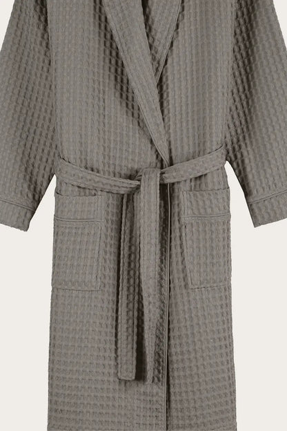 Aura Waffle Kadın Bornoz Gri
