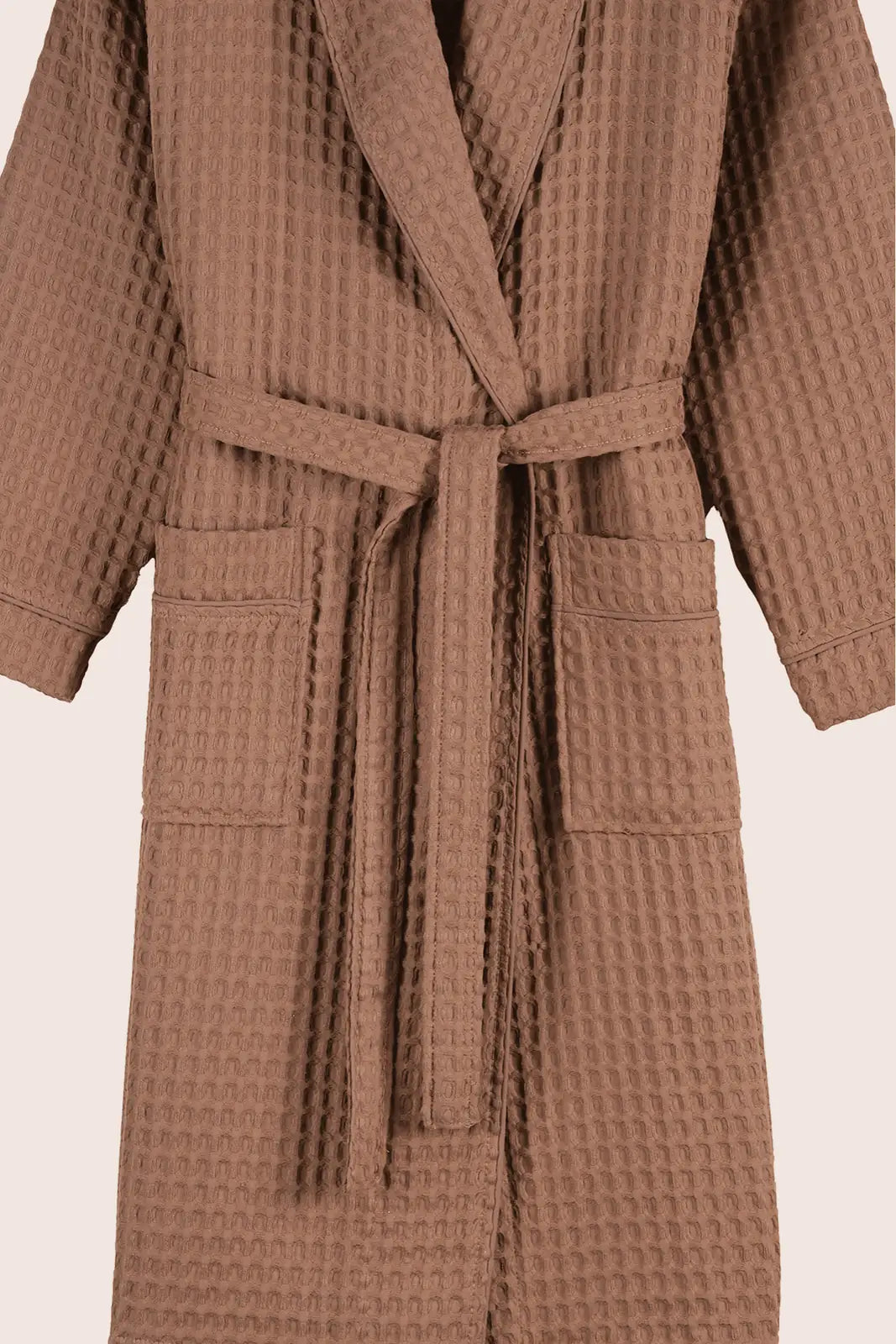 Aura Waffle Kadın Bornoz Kahve