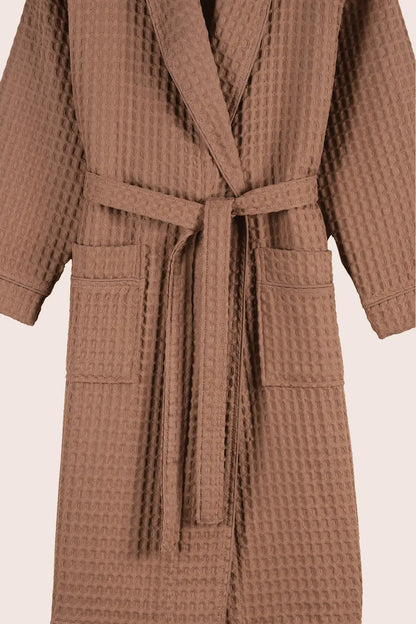 Aura Waffle Kadın Bornoz Kahve