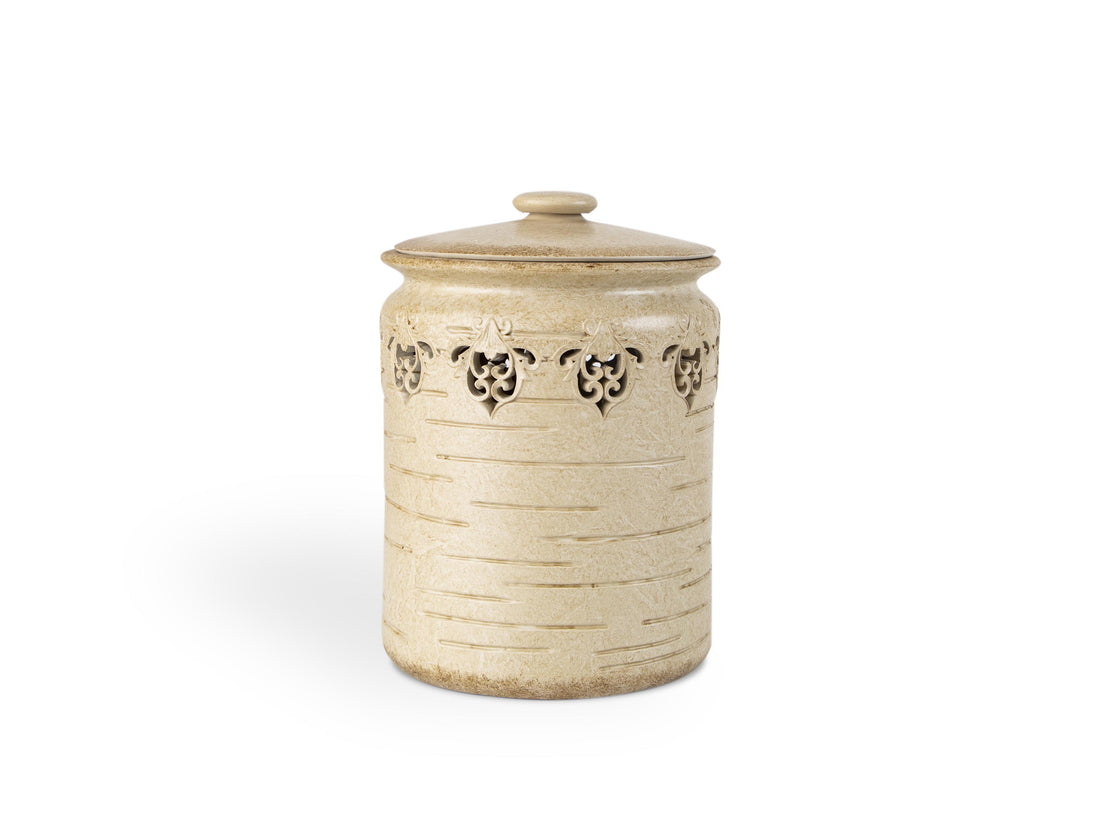 Freda Bathroom Trash Can Beige 18.5 x 18.5 x 25