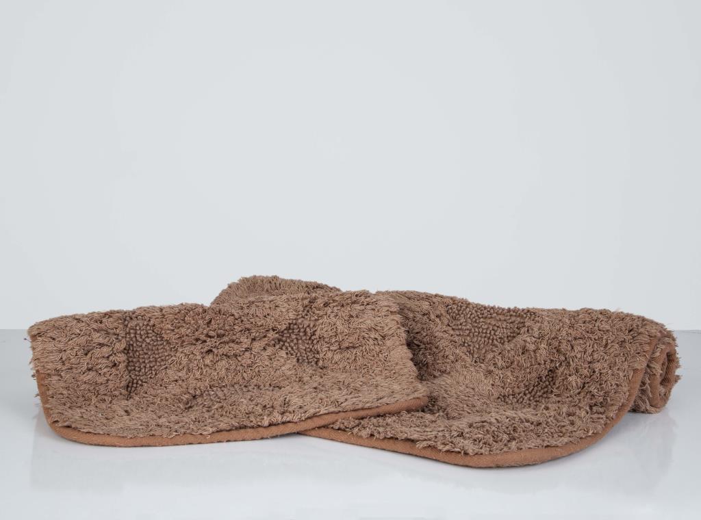 Burns Bath Mat 2-Piece Brown 40x60+60x90