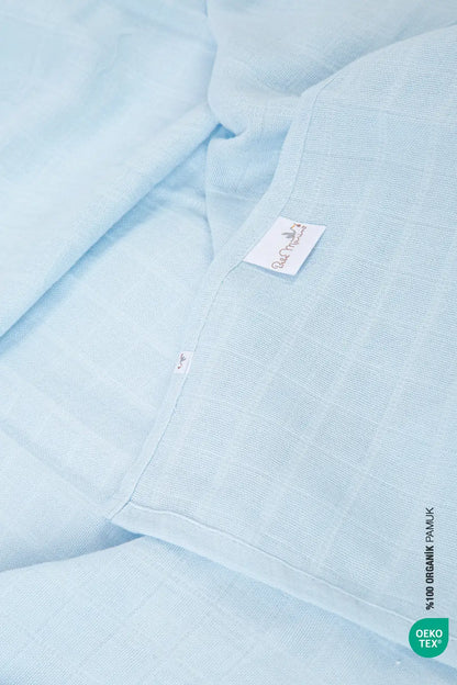 BebeMarin Çok Amaçlı Müslin Örtü 120x120 Mavi