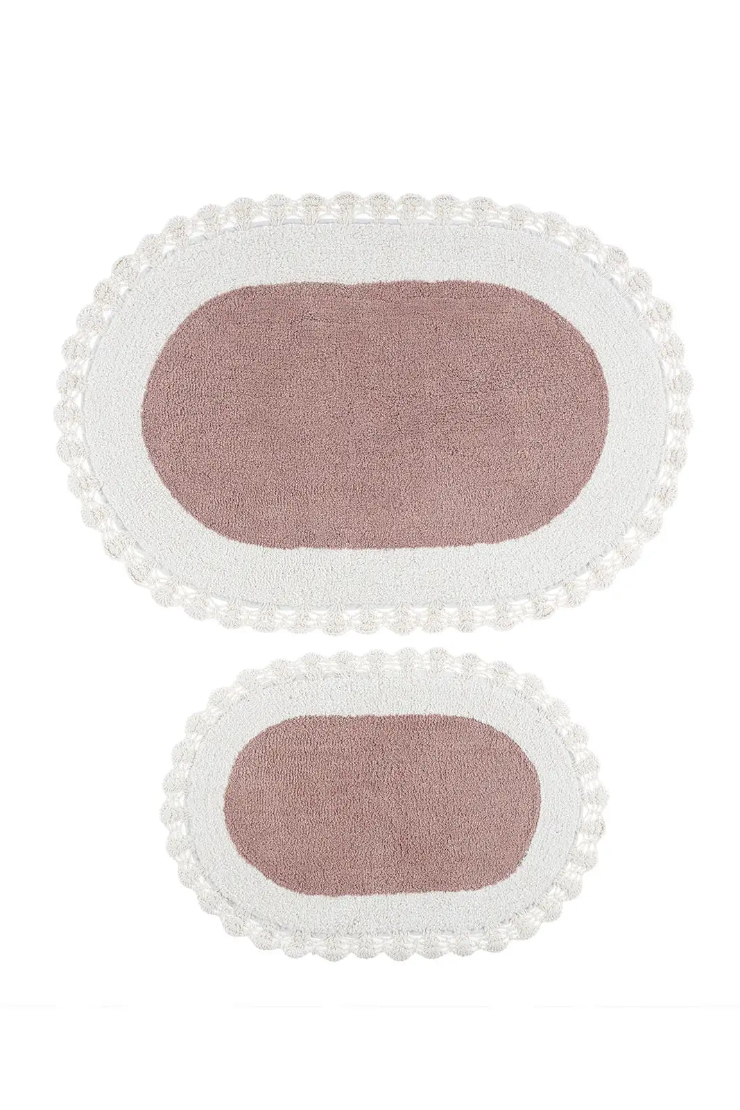 Bianca 2 Piece Bath Mat Set 100% Cotton 40x60 + 60x90 Cream