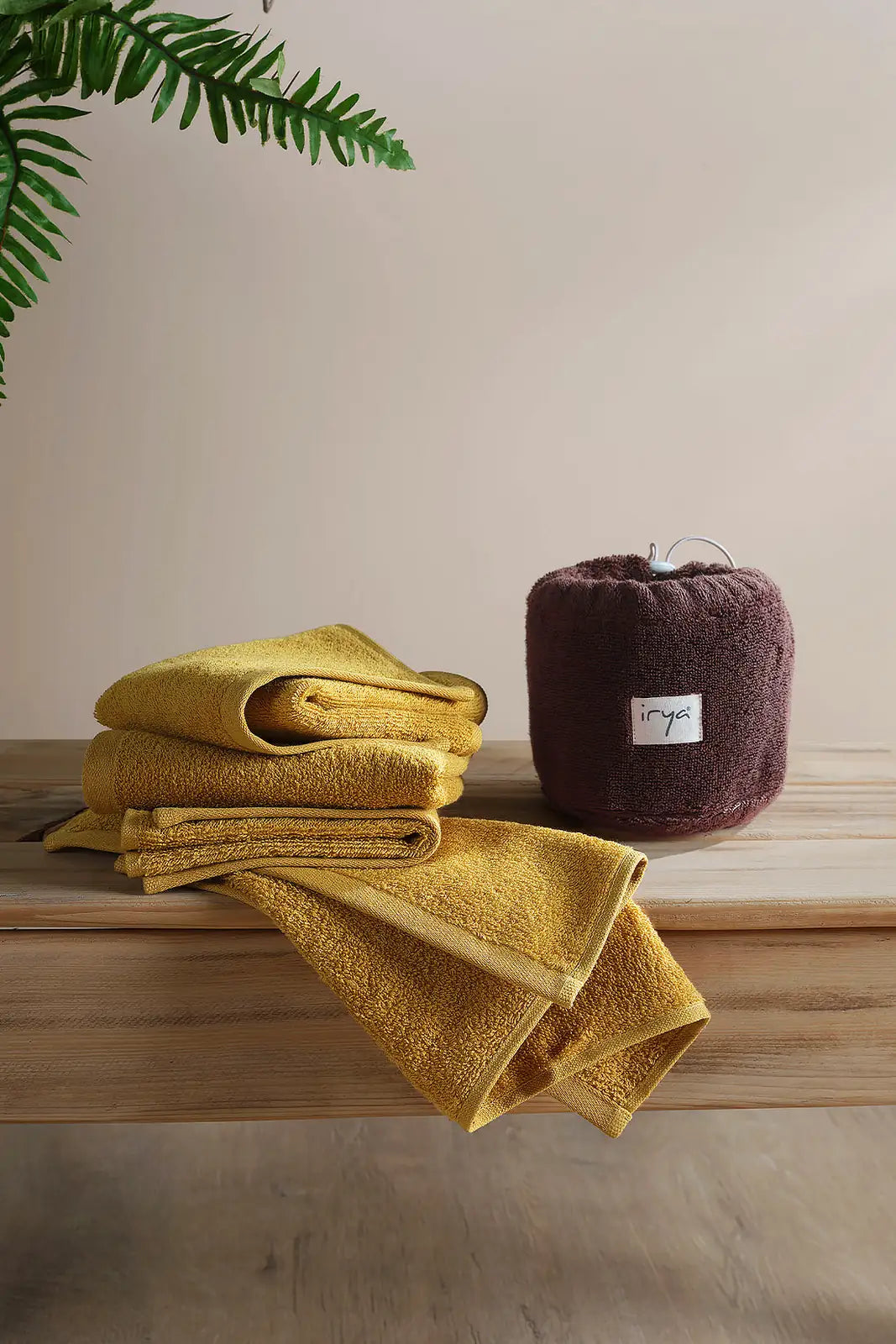 Bouquet Çantalı 4'lü El Havlusu Acı Kahve-Hardal