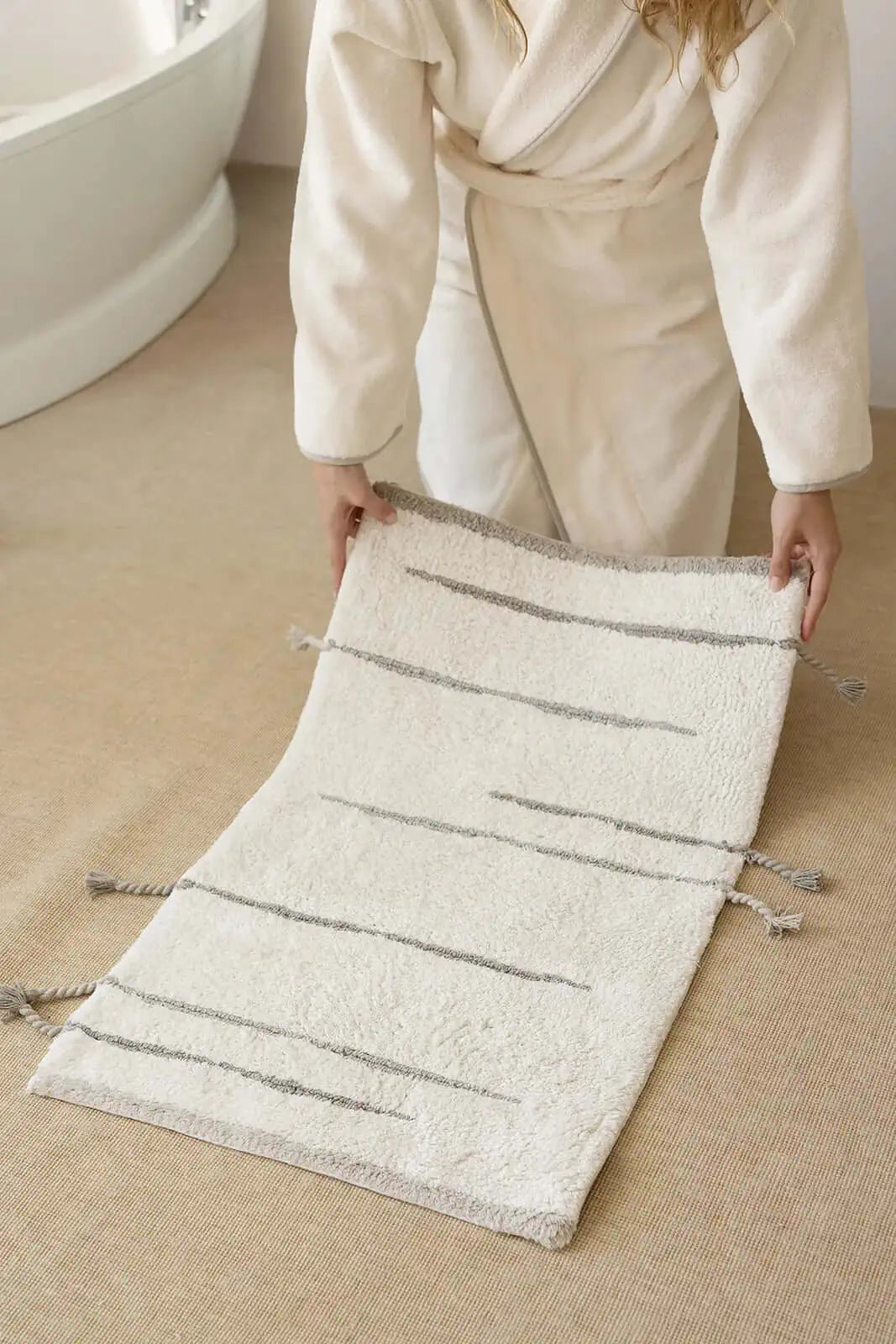 Earth Tekli Banyo Paspası %100 Pamuk 50x80 cm Yeşil