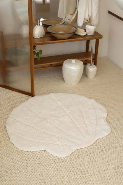 Le Perla Tekli Banyo Paspası Bambu 80x90 Ekru