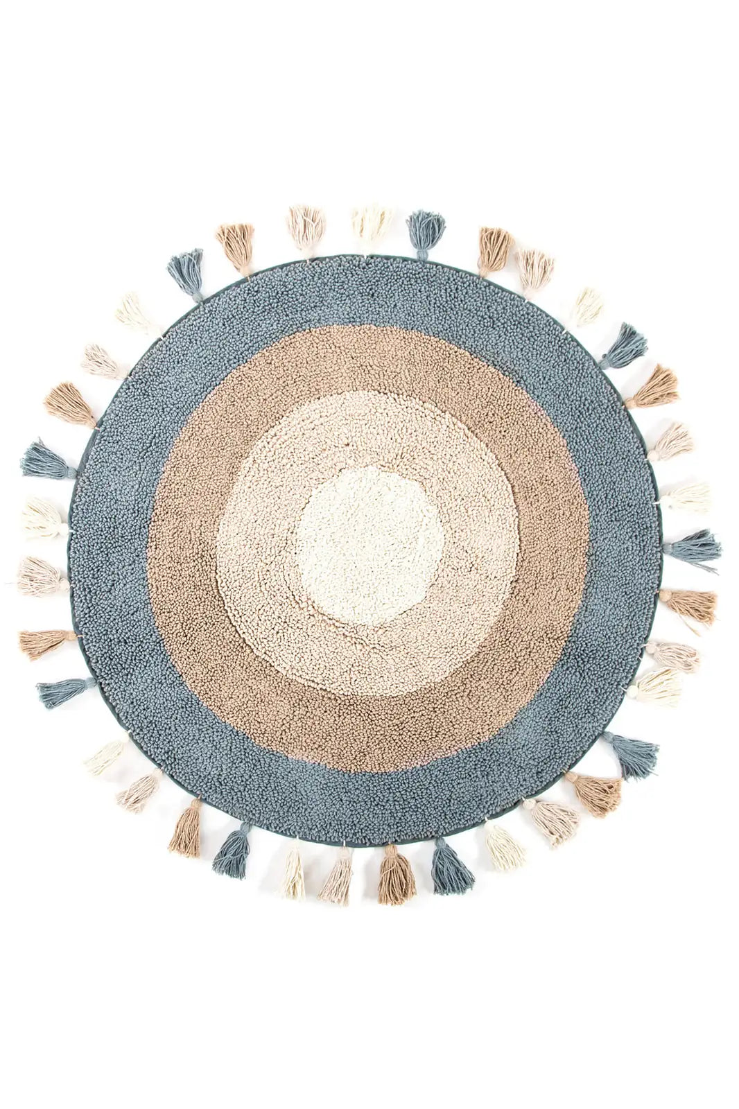 Laura Round Bath Mat 100% Cotton 100x100 Beige