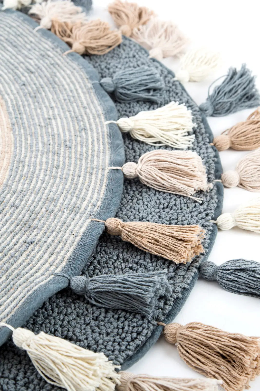 Laura Round Bath Mat 100% Cotton 100x100 Beige