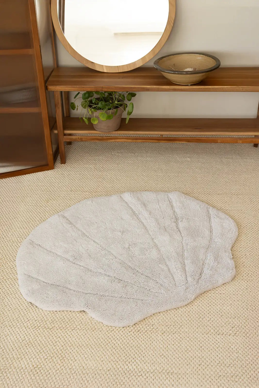 Le Perla Bambu Tekli Banyo Paspası Bambu 80x90 Gri