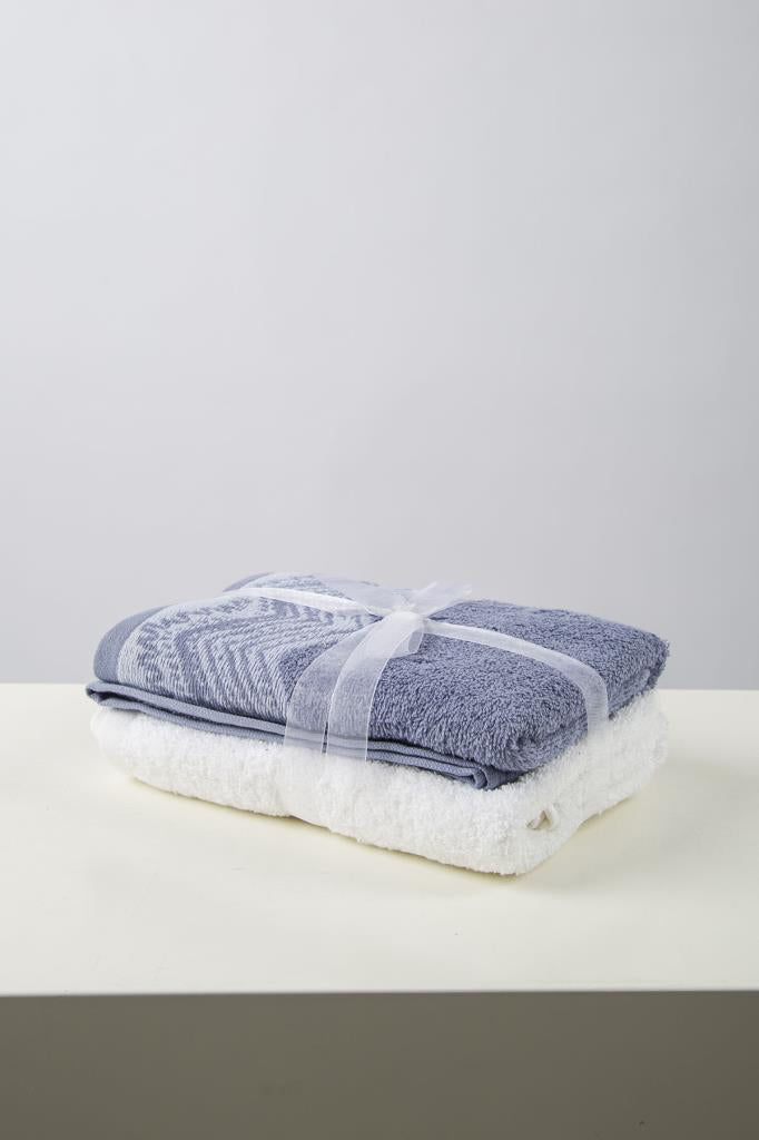 Leron 2'li Yüz Havlusu 50x90 Mavi