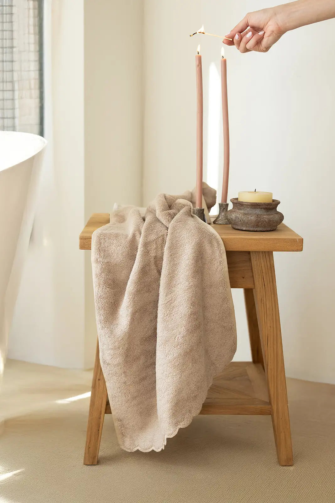 Lindy Bambu El Havlusu 50x90 cm Bej