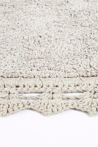 Lorna 2 Piece Bath Mat Set 100% Cotton 40x60 + 60x90 Gray