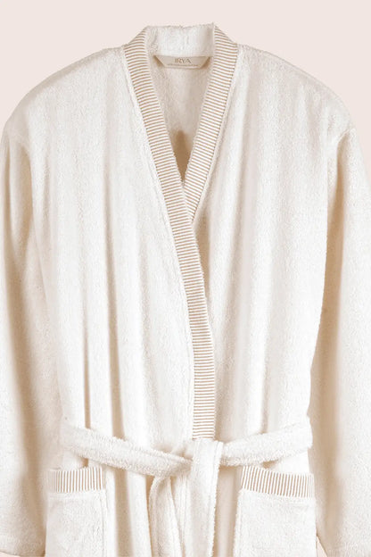 Marble %100 Pamuk Erkek Bornoz Krem