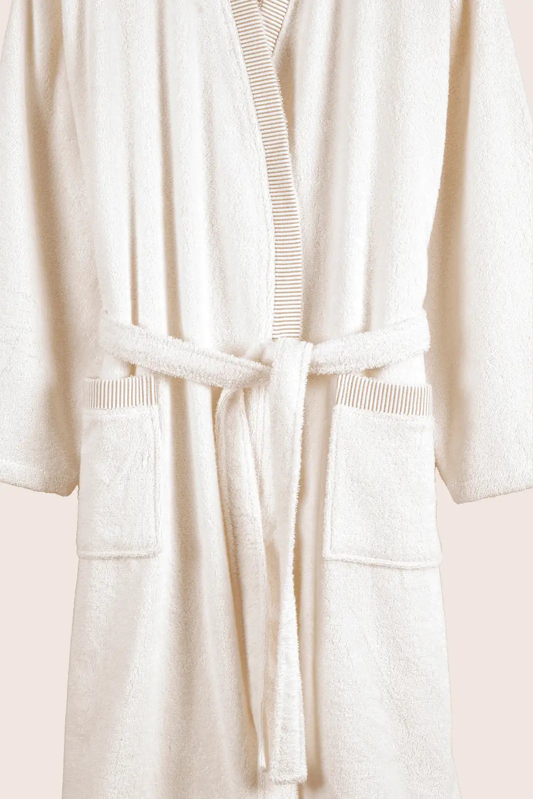 Marble %100 Pamuk Erkek Bornoz Krem