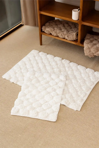 Mellow  2’li Takım Banyo Paspası %100 Pamuk 40x60 + 60x90 Ekru