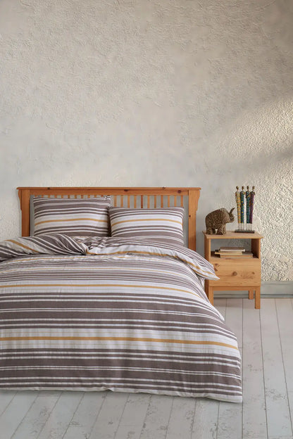 Olena 5 Parça Çift Kişilik Çantalı Nevresim Takımı