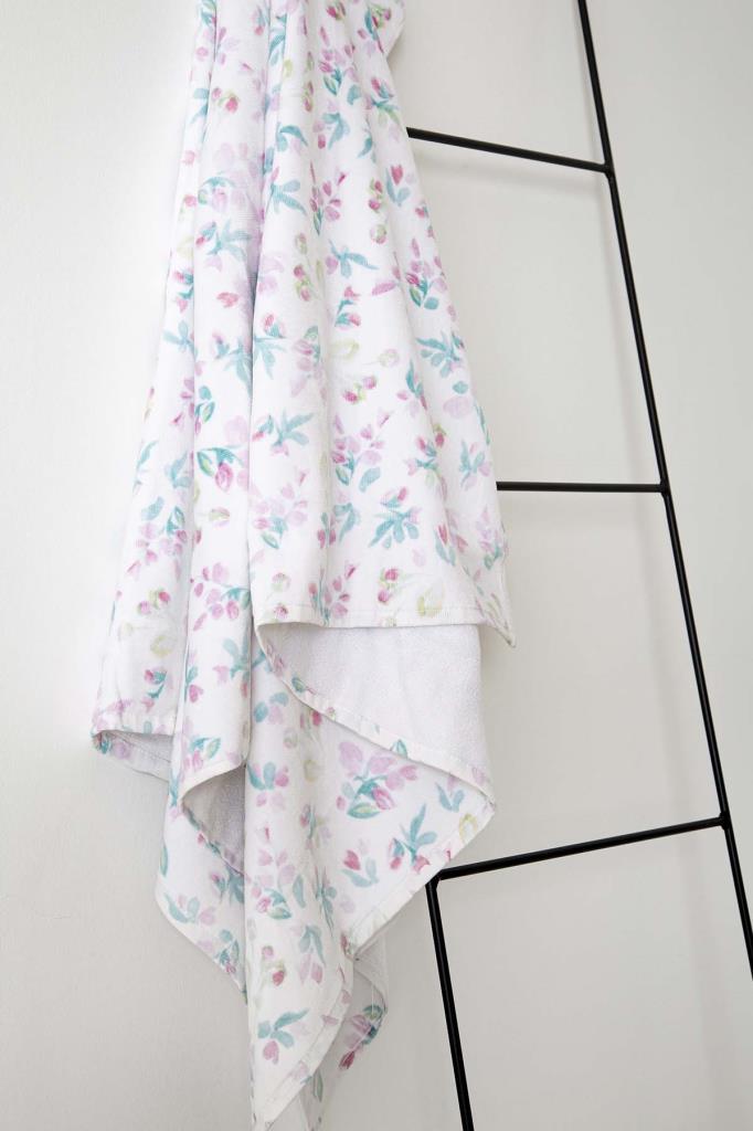 Pastel Printed Velvet Towel 100x150