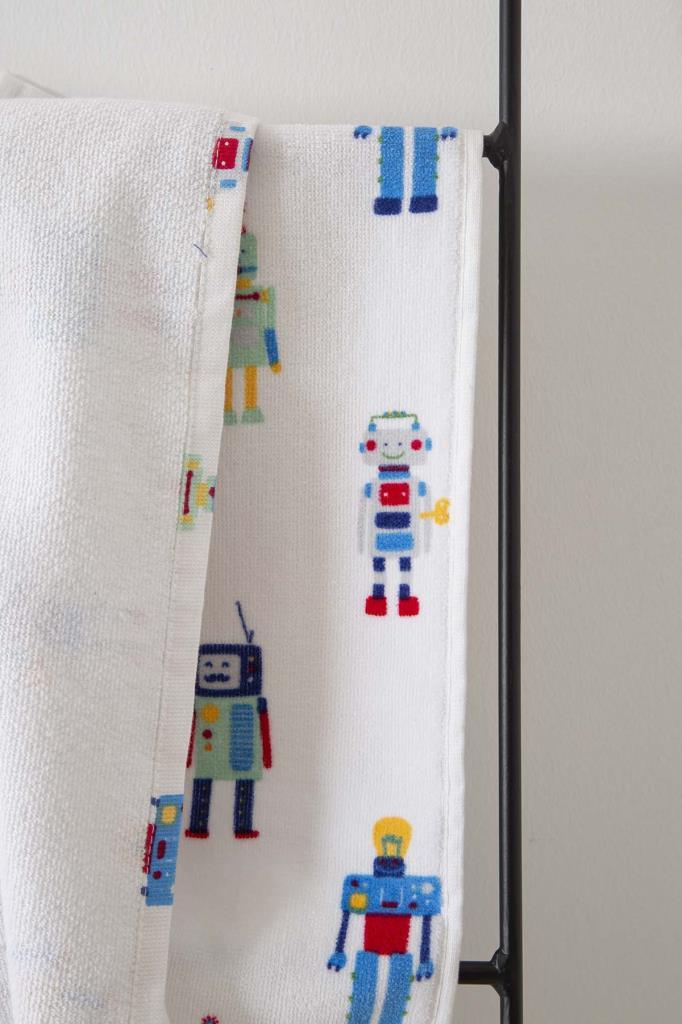 Robotic Printed Velvet Towel 70x140