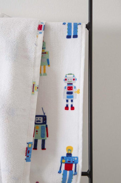 Robotic Printed Velvet Towel 70x140