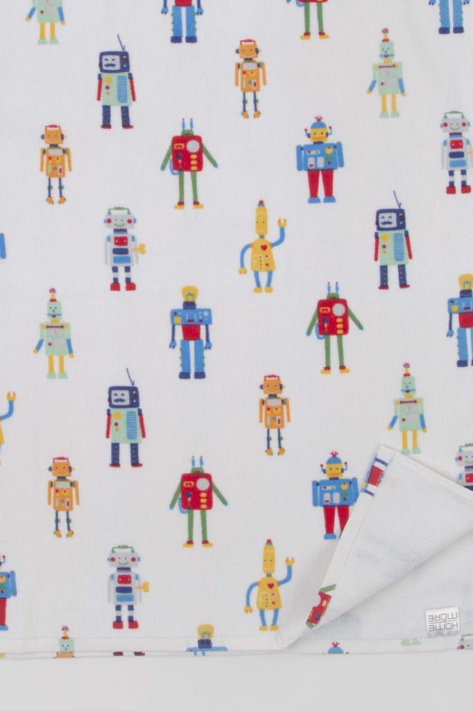 Robotic Printed Velvet Towel 70x140