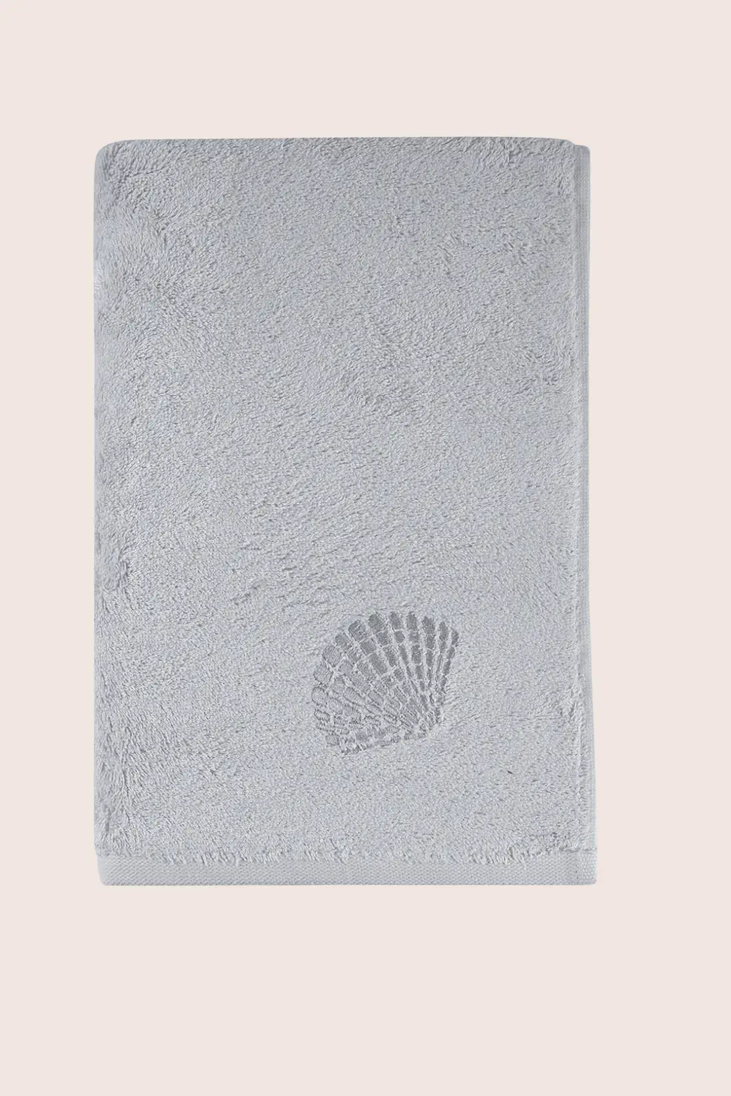 Sedef Bambu Nakışlı Banyo Havlusu 70x140 cm Gri