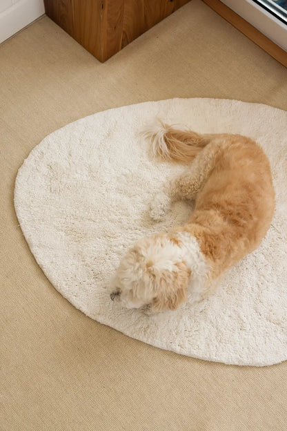 Sedef Tekli Banyo Paspası Bambu 90x110 Ekru