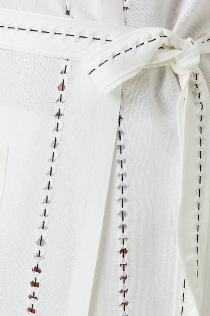 Serene Peshtamal Women's Bathrobe - Black Knitted Openwork