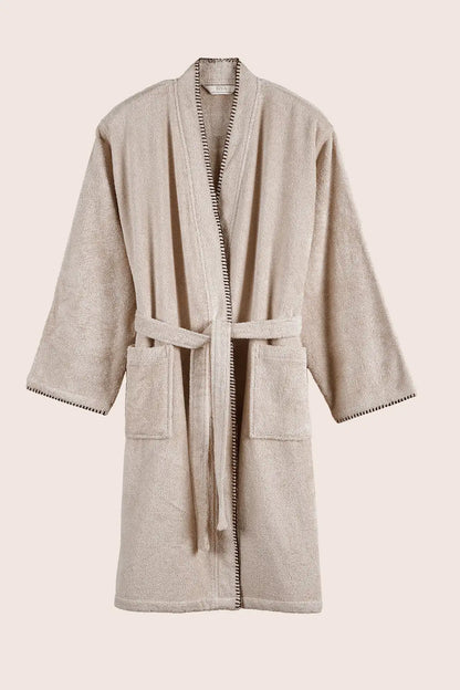 Shadow %100 Pamuk Erkek Bornoz Bej