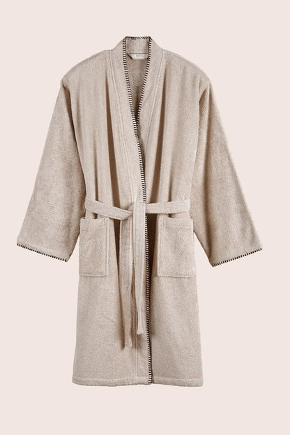 Shadow %100 Pamuk Bornoz Takımı Bej