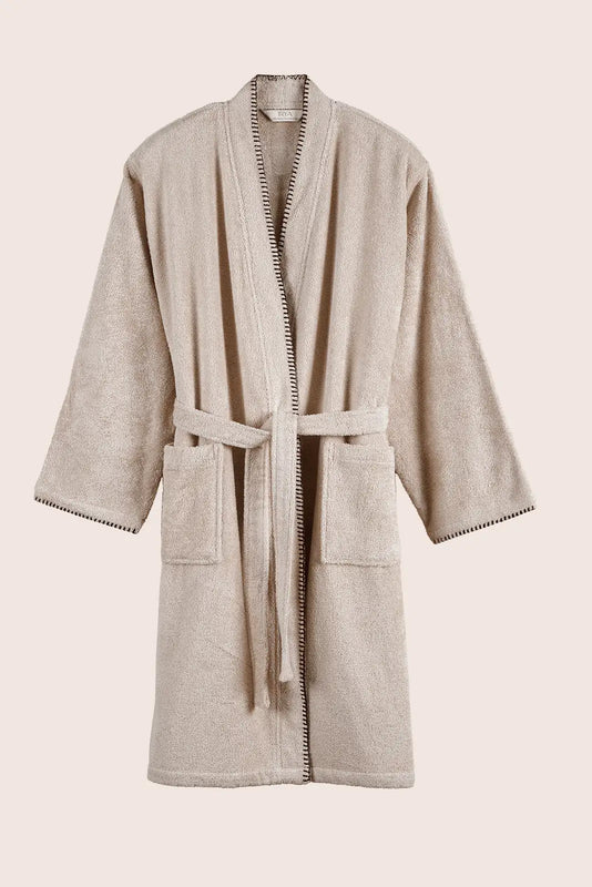 Shadow %100 Pamuk Bornoz Takımı Bej