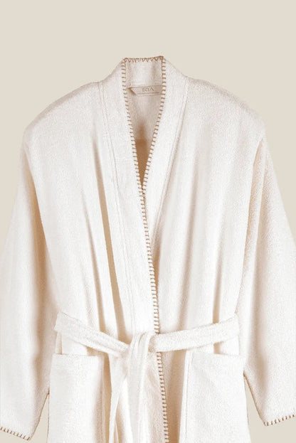 Shadow %100 Pamuk Bornoz Takımı Ekru